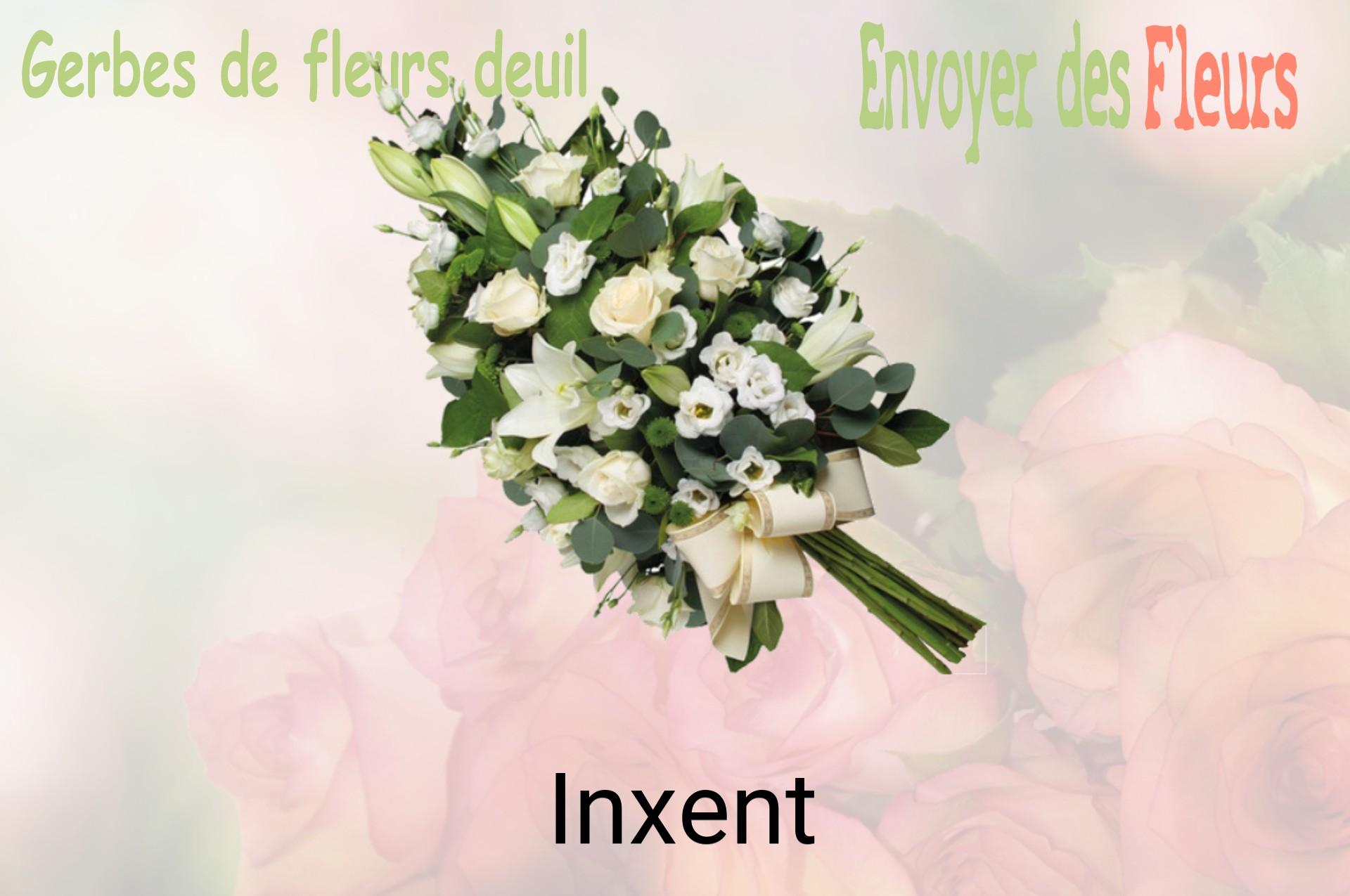 Gerbe de fleurs de deuil livrée à Inxent
